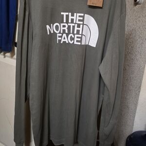 The North Face Green Logo Long Sleeve Tee
